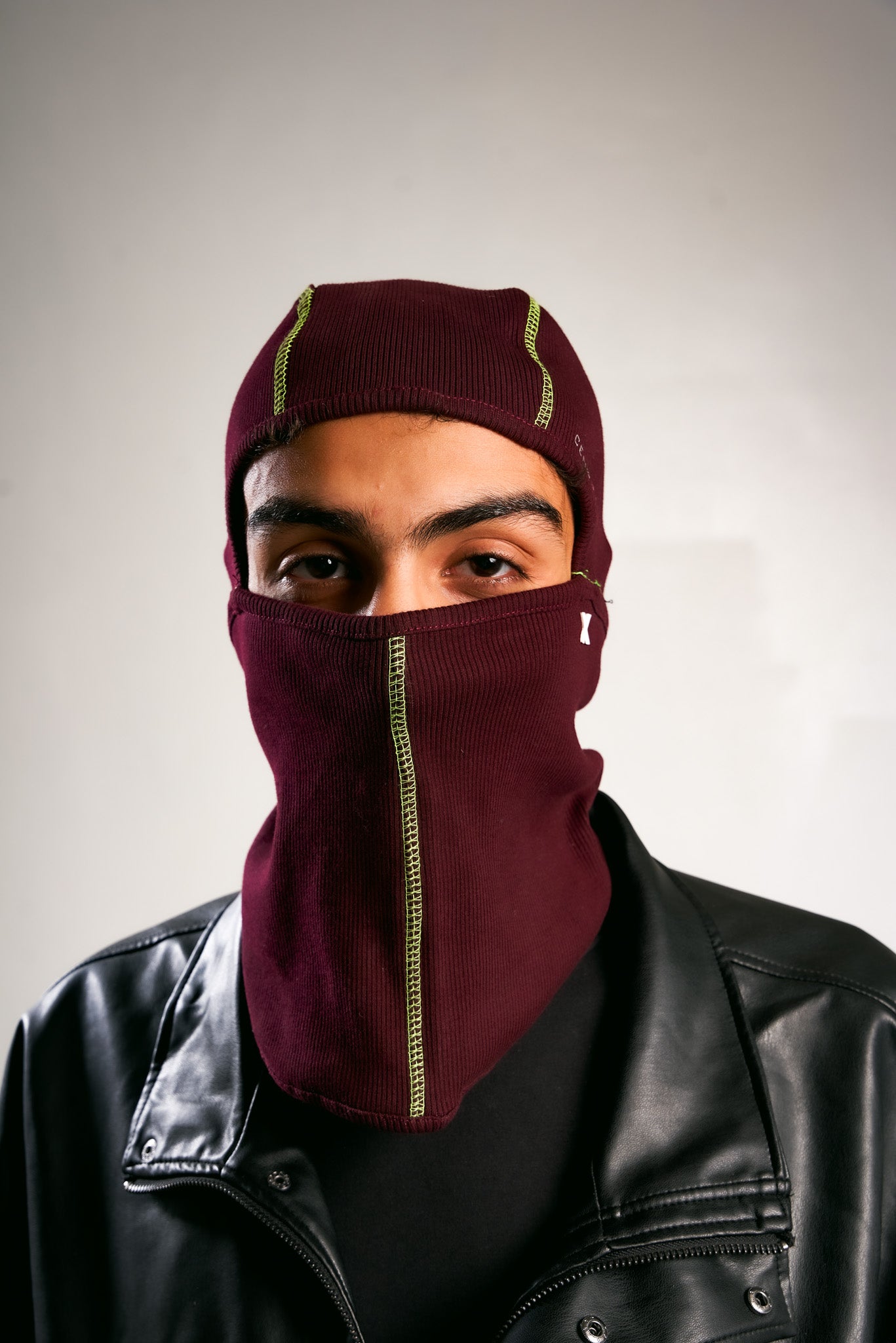 Burgundy ski mask