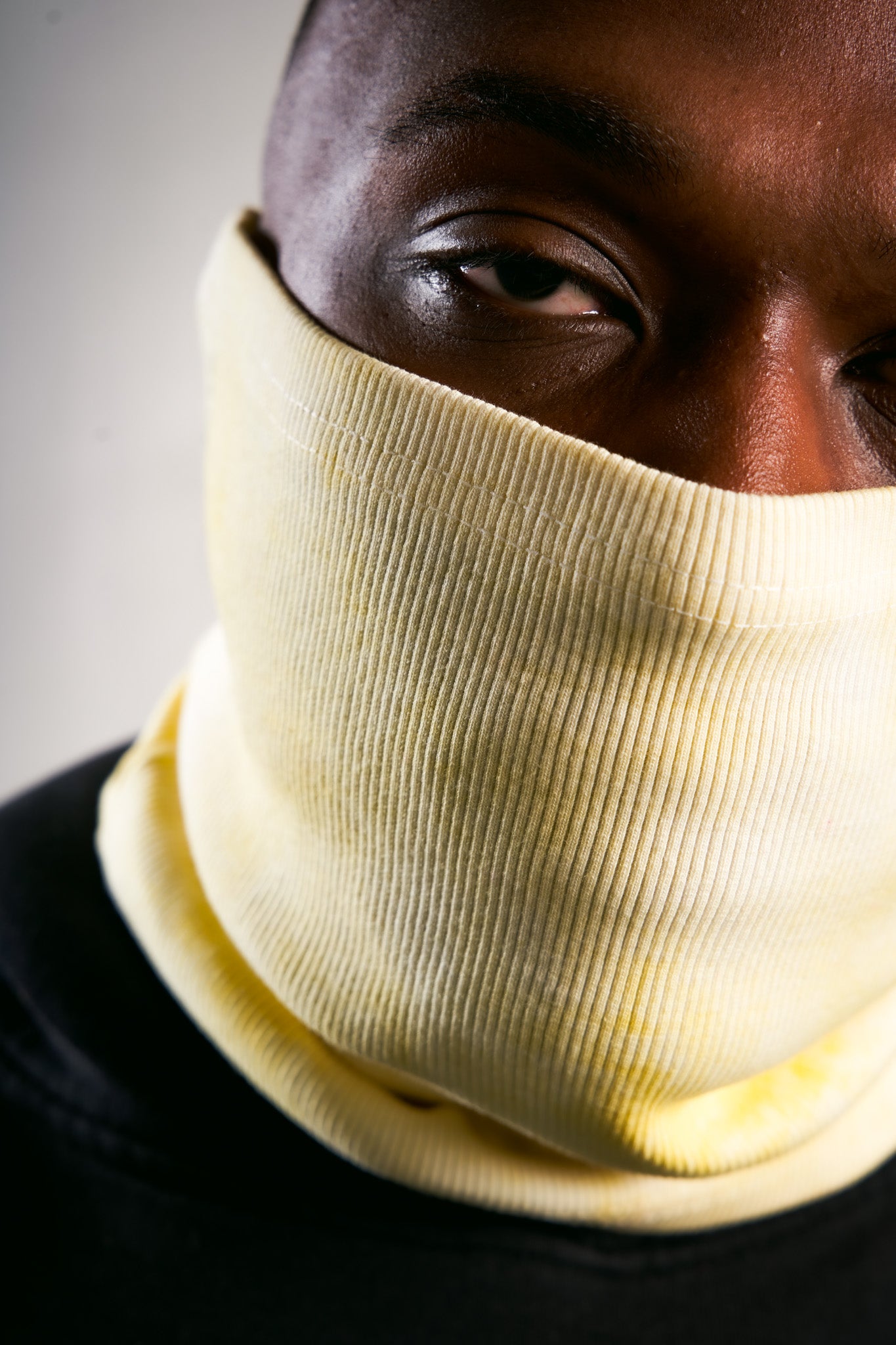 yellow tie dye coma mask