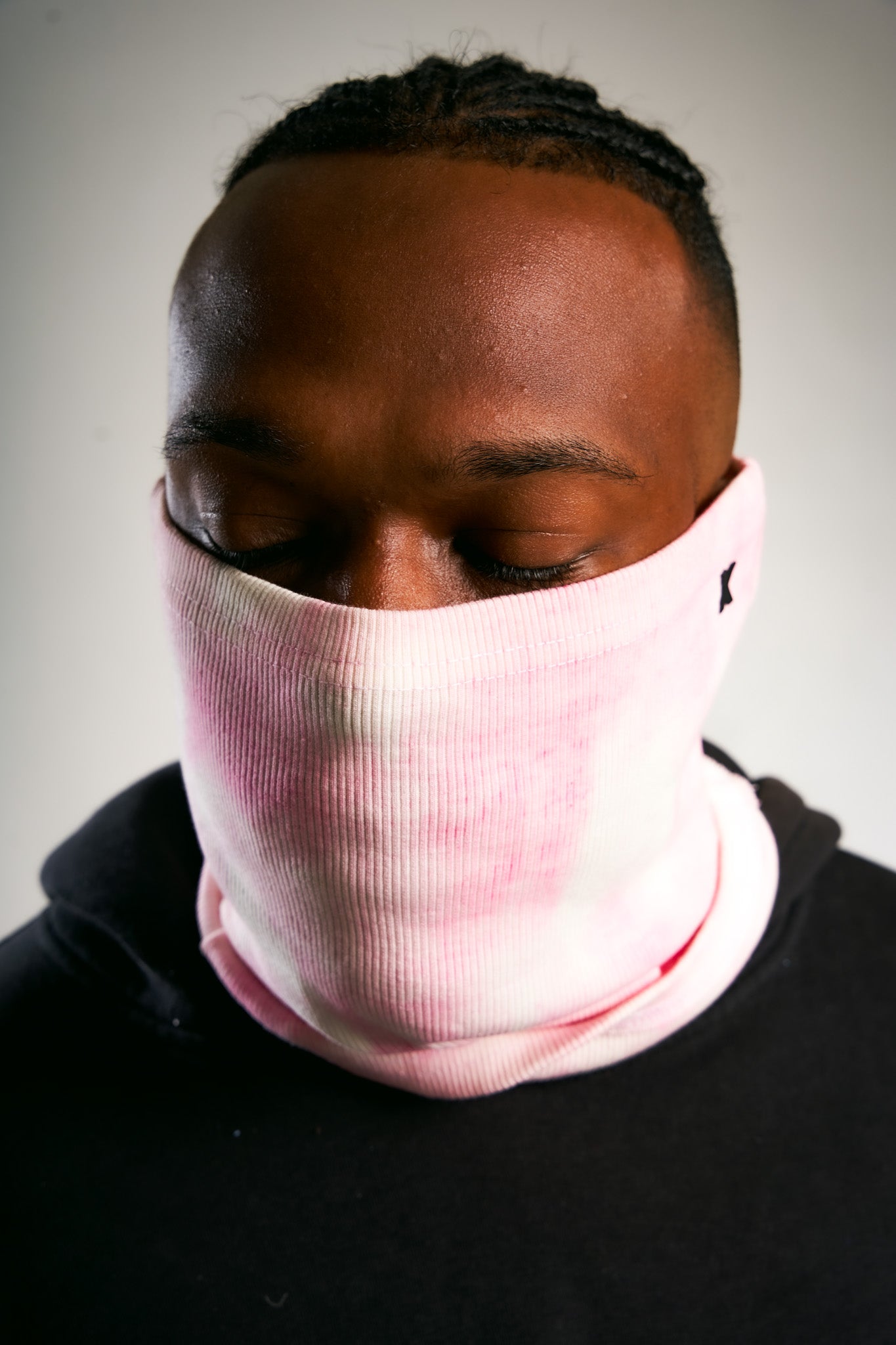 Pink Tie-Dye coma mask