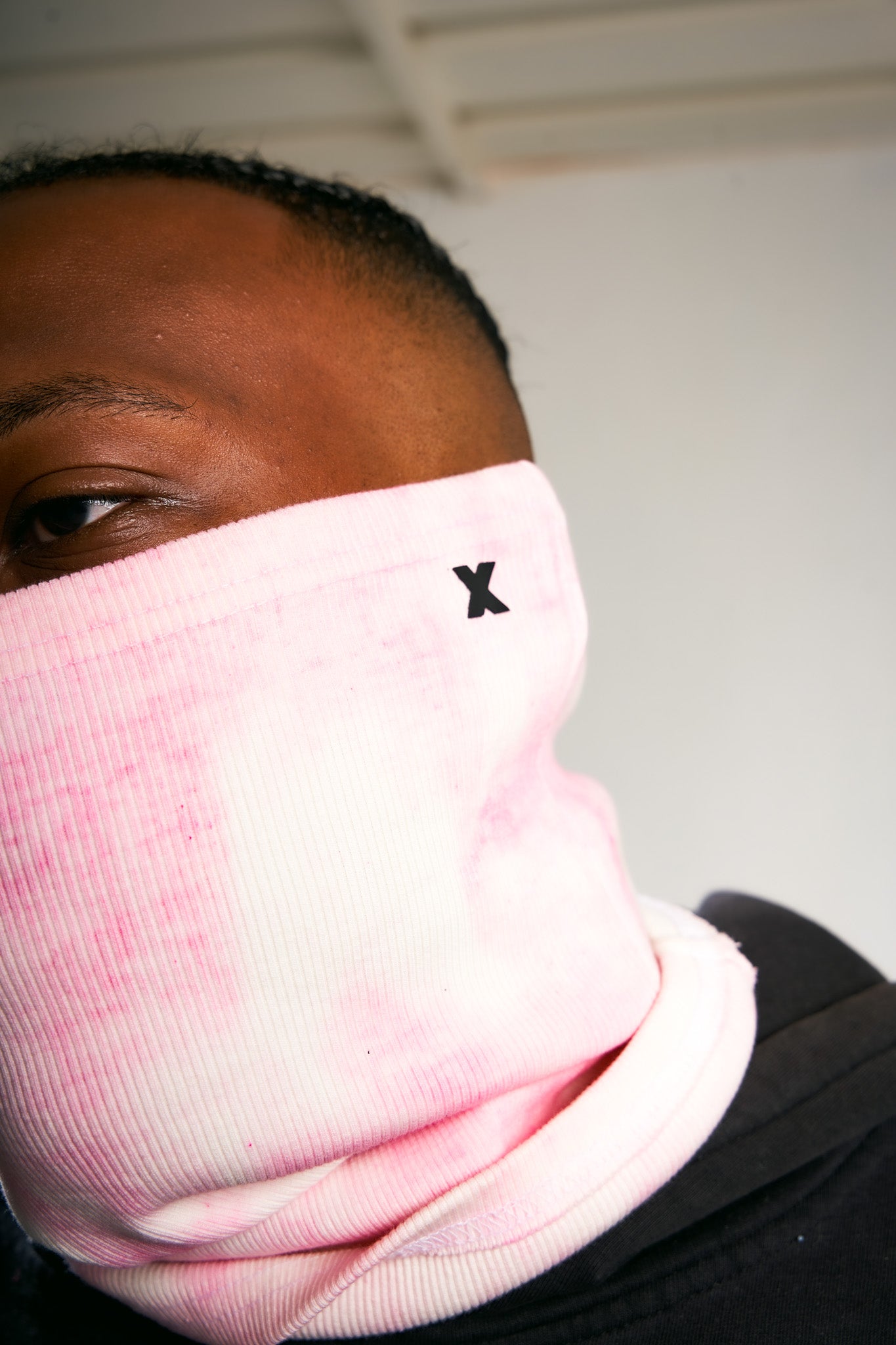 Pink Tie-Dye coma mask