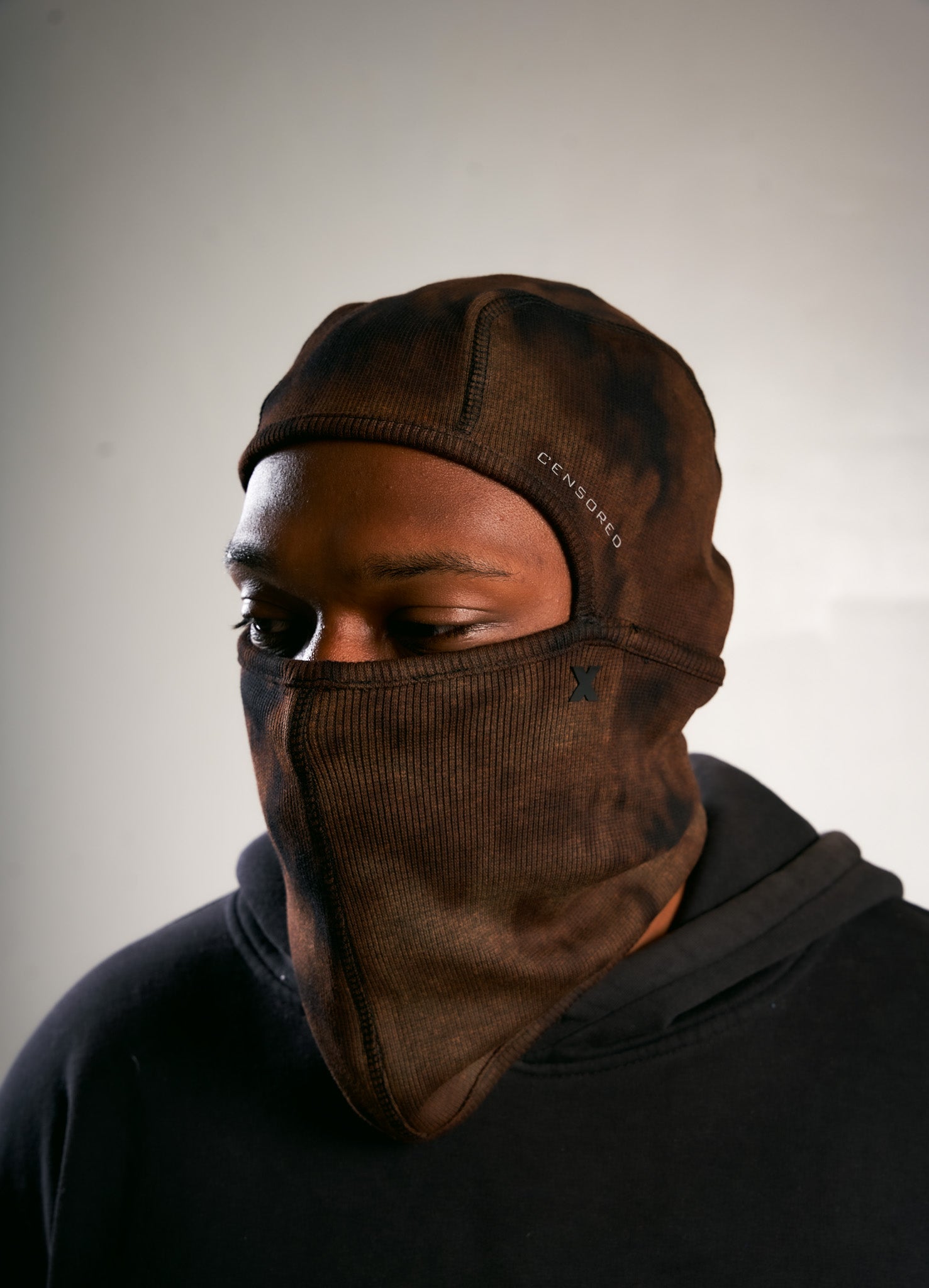 black bleached ski mask