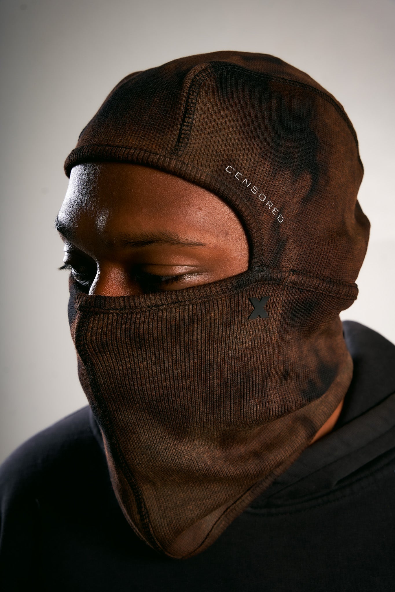 black bleached ski mask