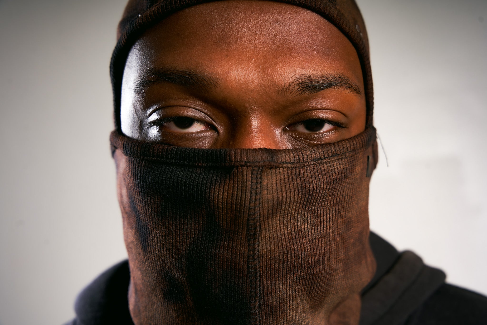 black bleached ski mask