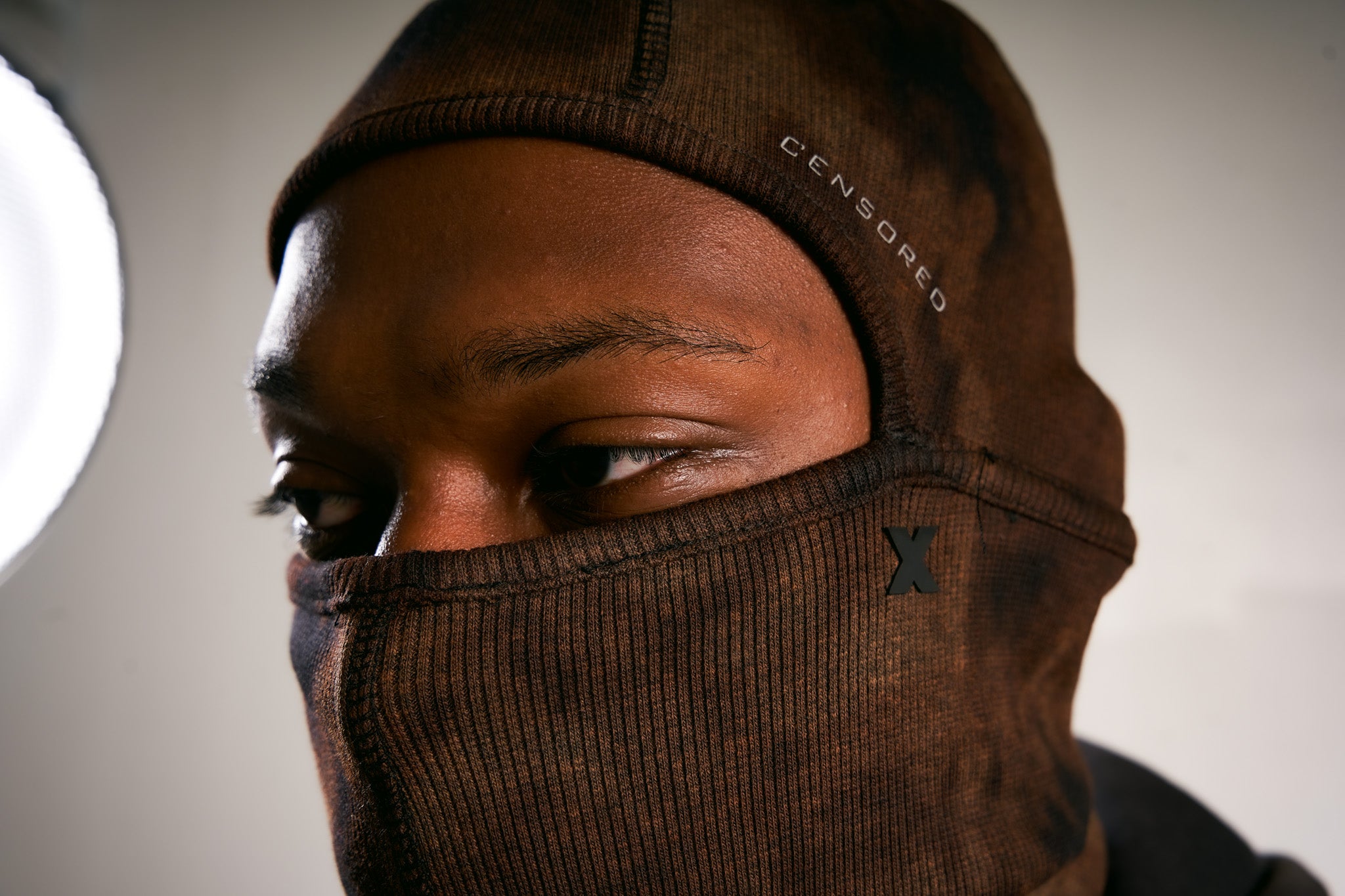 black bleached ski mask