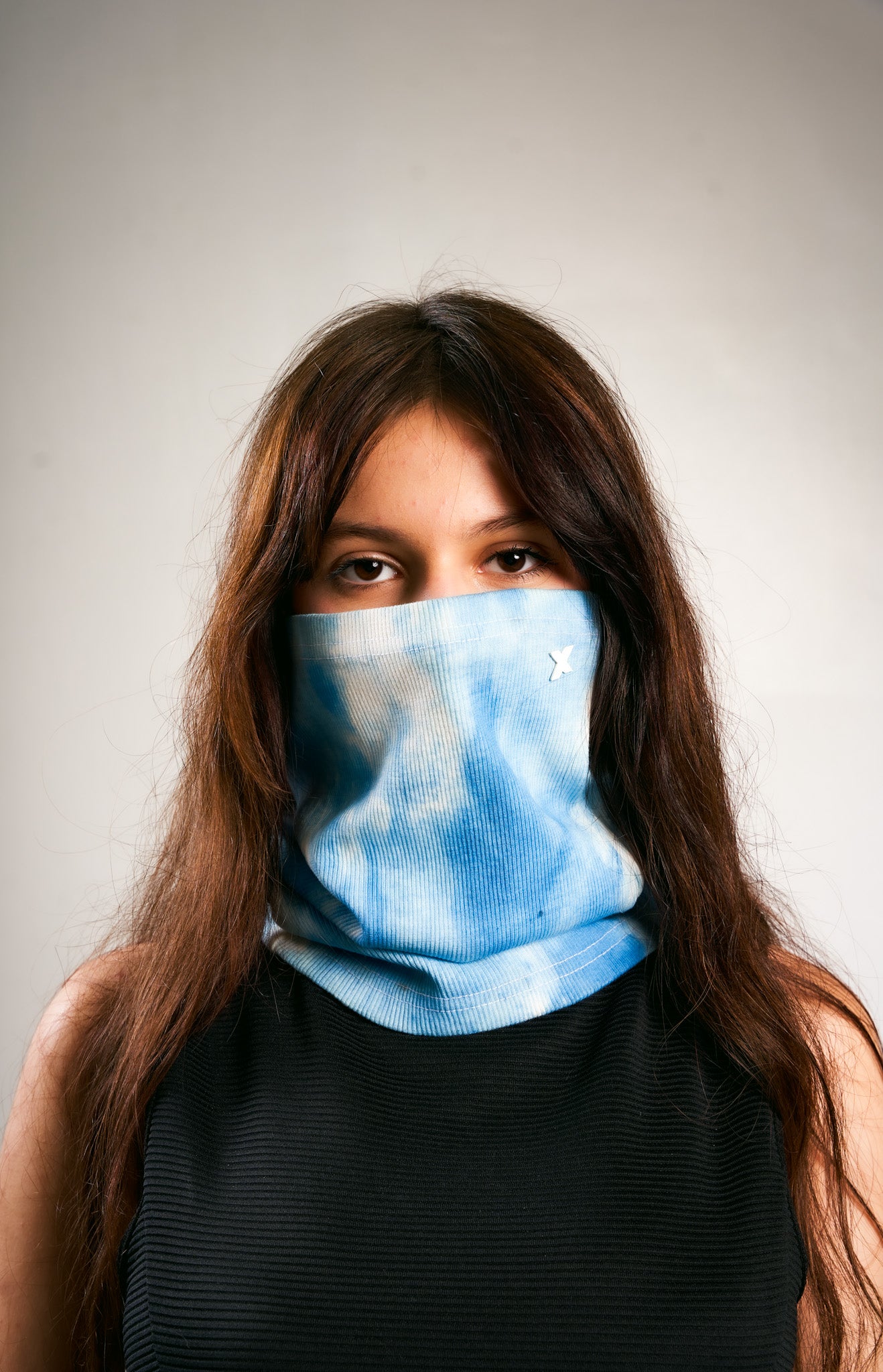 baby blue tie dye ski mask