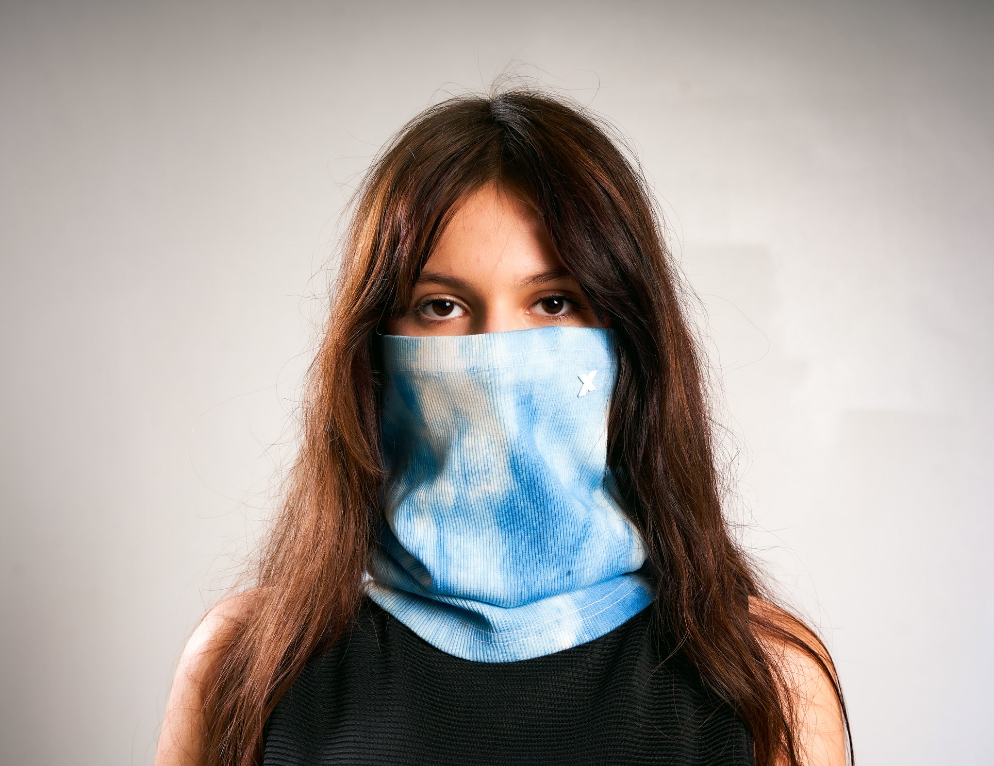 baby blue tie dye ski mask