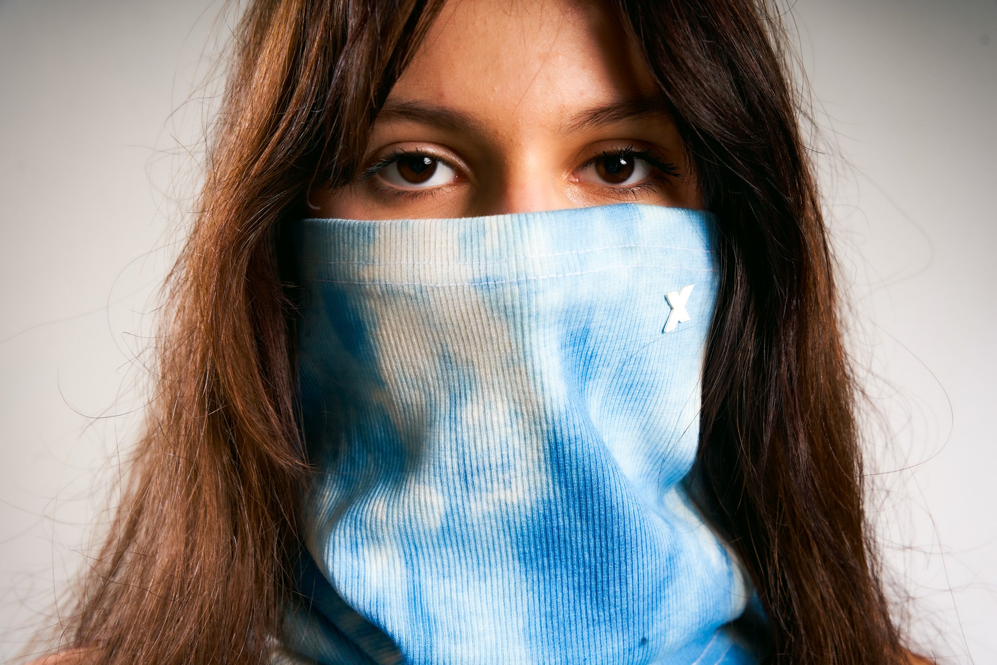 baby blue tie dye ski mask