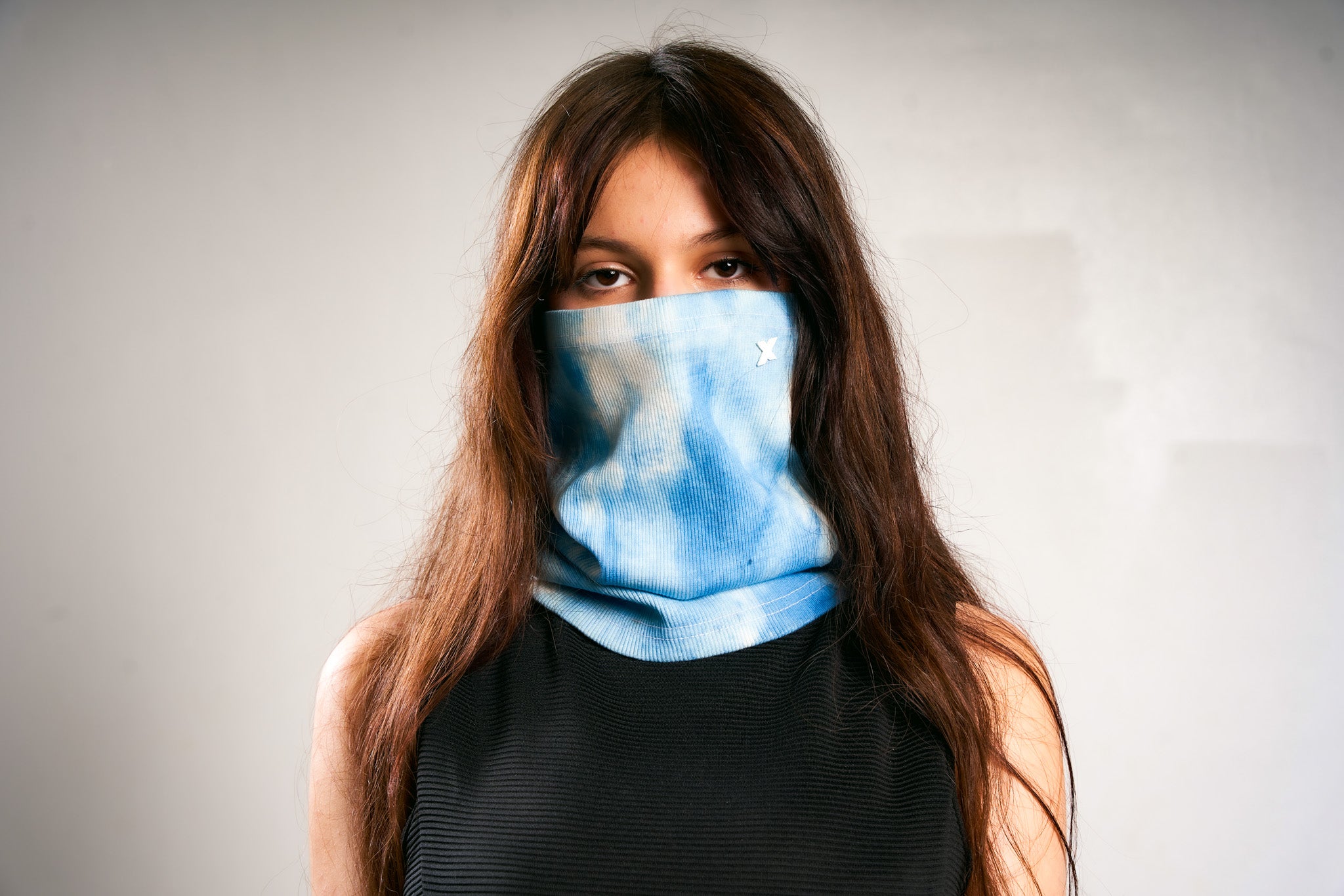 baby blue tie dye ski mask