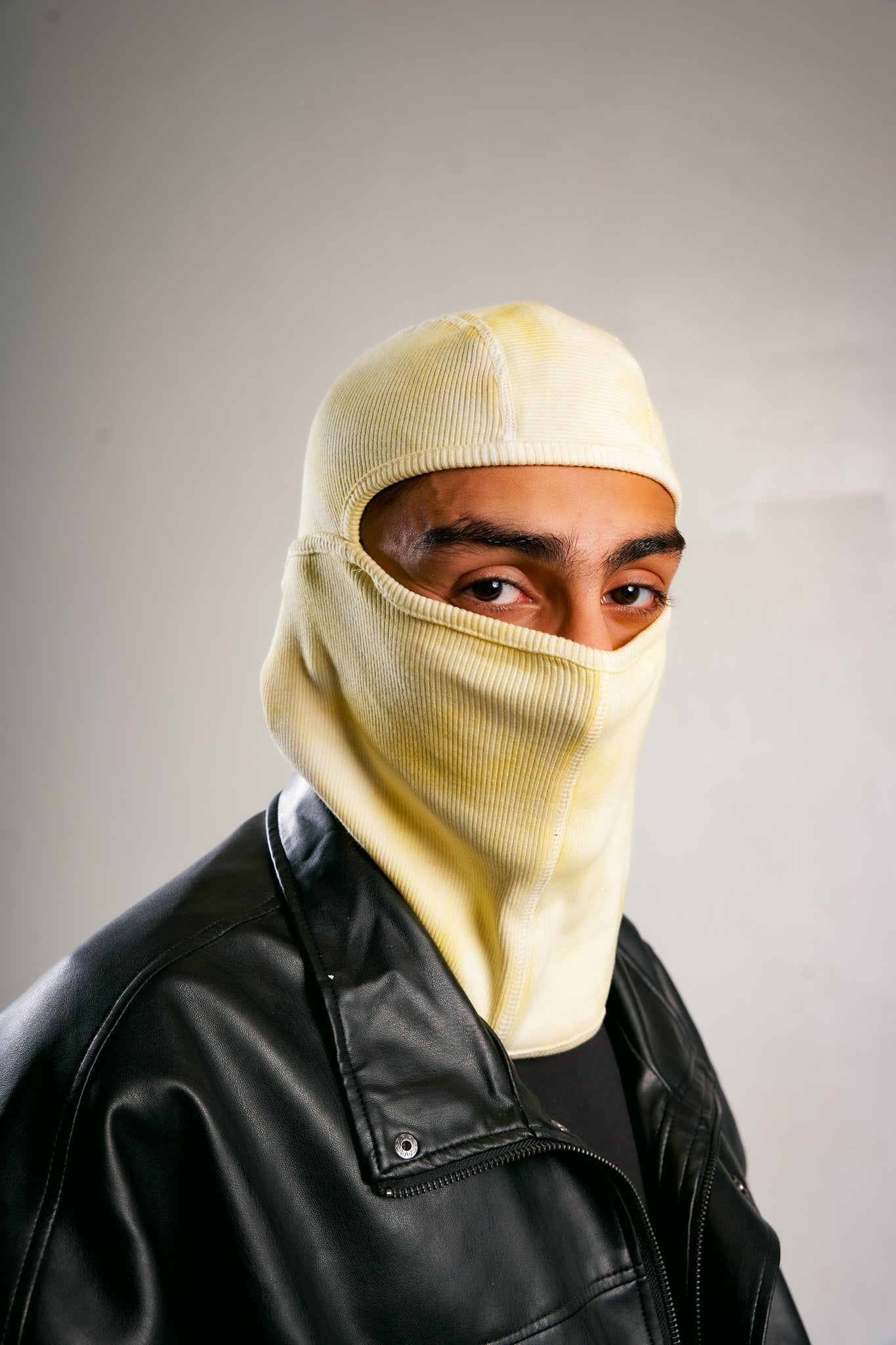 yellow tie dye ski mask