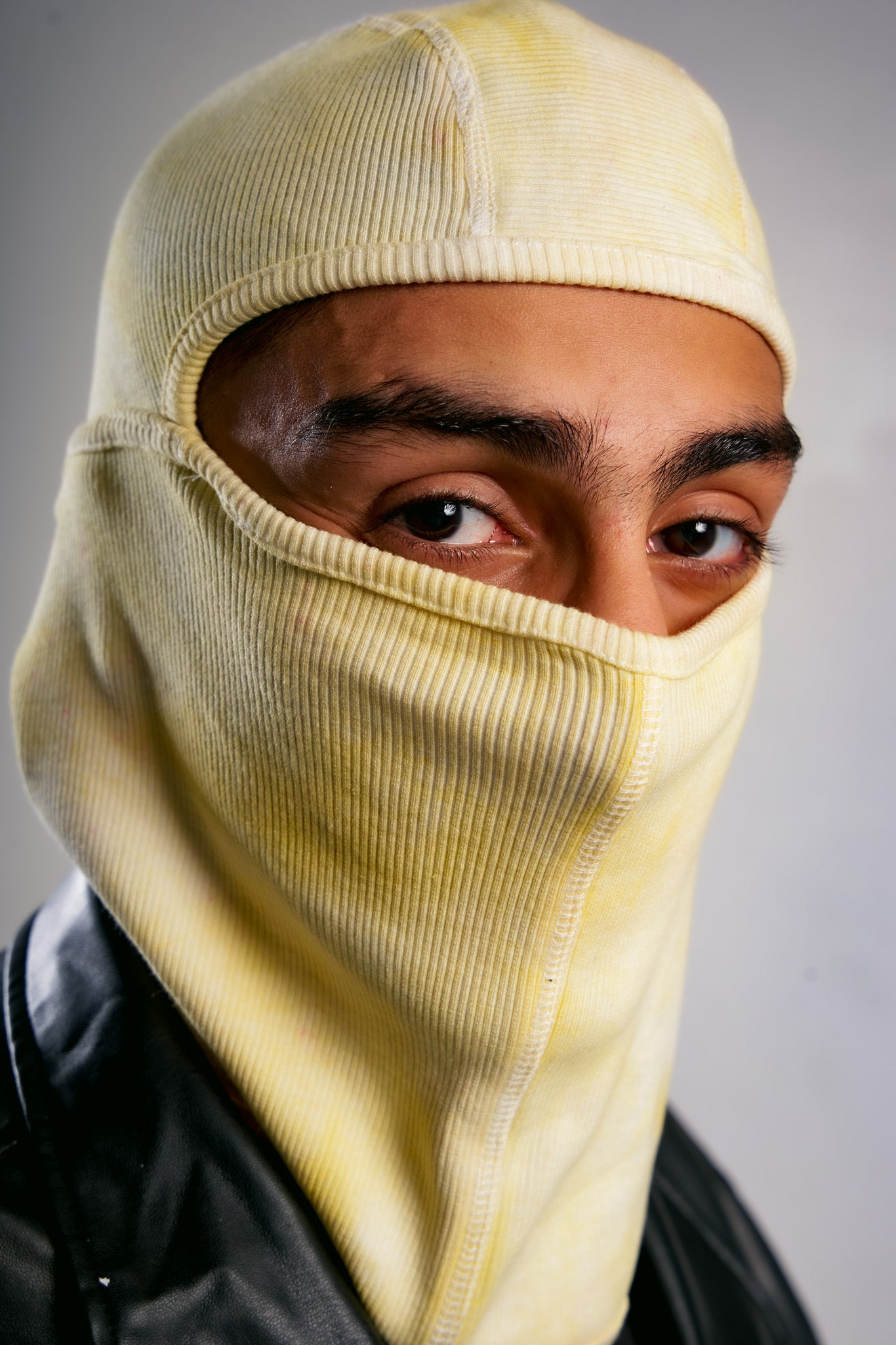 yellow tie dye ski mask